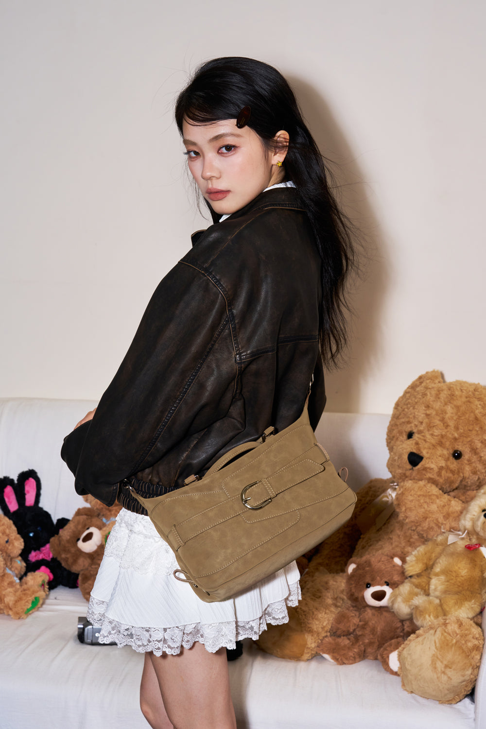 Maillard Strapped Boston Bag