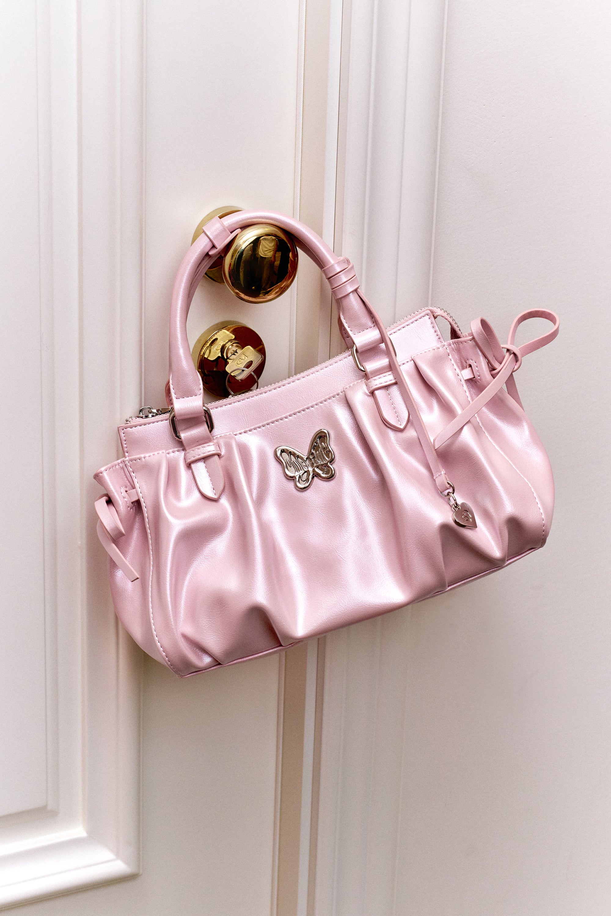 Phantom Butterfly Sheen Handbag